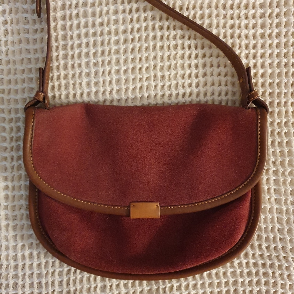 UGG suede crossbody bag, red